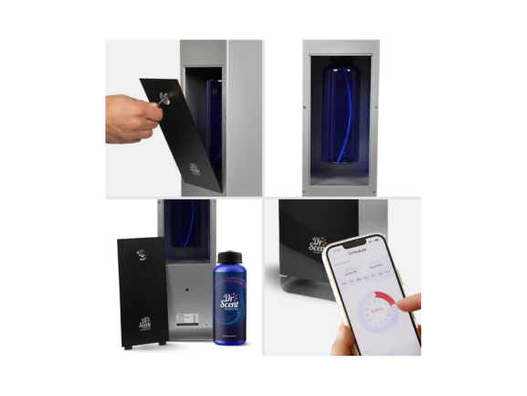 Dr Scent Standalone Fragrance Diffuser | 4x400ml Oil & App Control Dr Scent Standalone Fragrance Diffuser | 4x400ml Oil & App Control